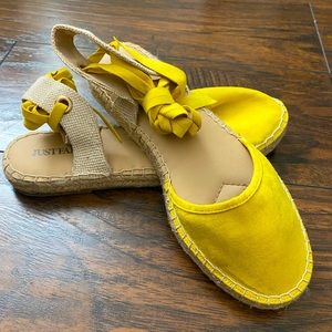 Yellow Laced Sandals